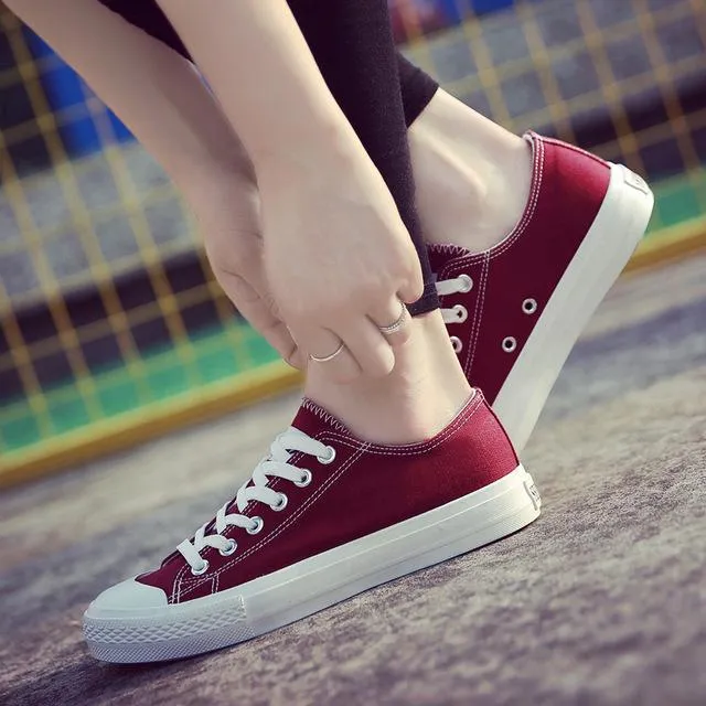 2018 New white canvas sneaker shoes