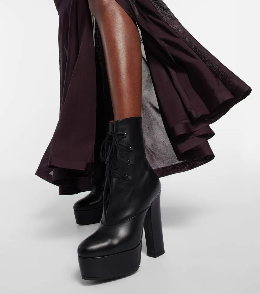 Alaia Trekk 135 leather ankle boots