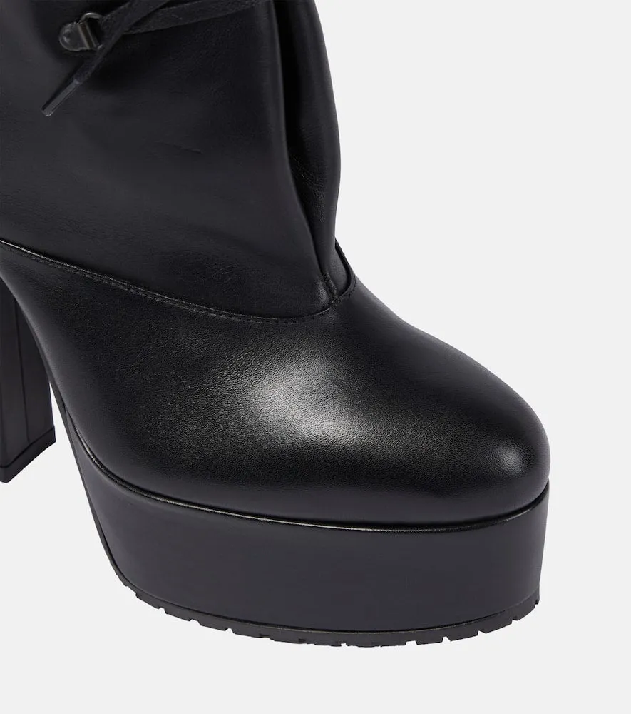 Alaia Trekk 135 leather ankle boots