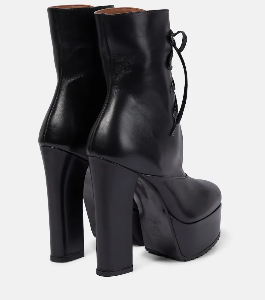 Alaia Trekk 135 leather ankle boots