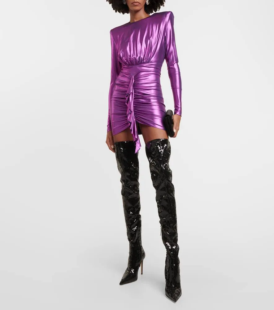 Alexandre Vauthier Elixir sequined over-the-knee boots