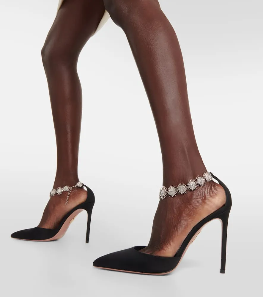 Aquazzura Comet embellished canvas pumps