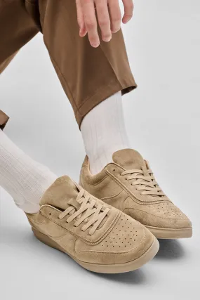 Beige Textured Canvas Shoes