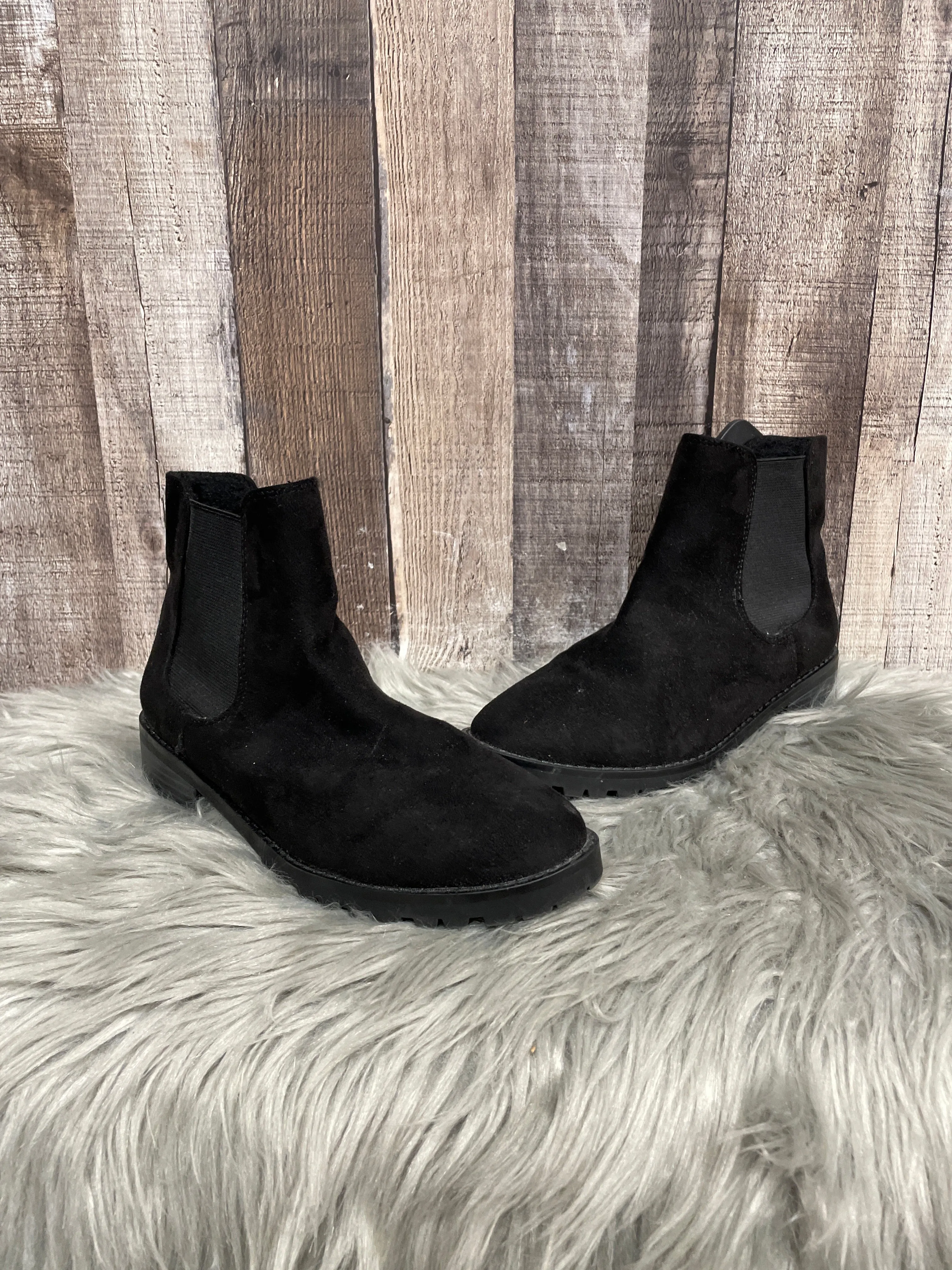 BOOTS ANKLE FLATS LOFT in BLACK, Size: 7
