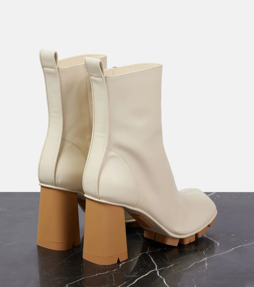 Bottega Veneta Shore leather ankle boots