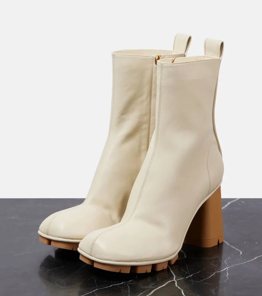 Bottega Veneta Shore leather ankle boots