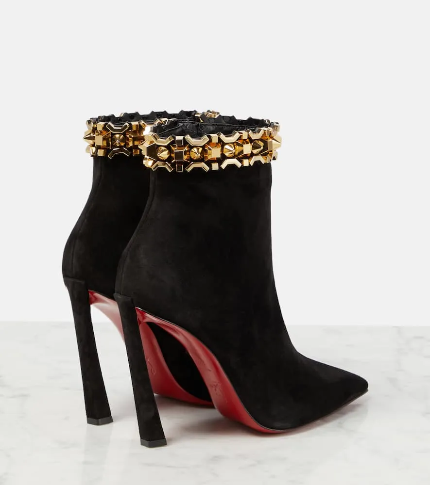 Christian Louboutin Asteroispikes embellished suede ankle boots