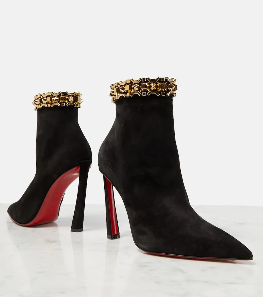 Christian Louboutin Asteroispikes embellished suede ankle boots