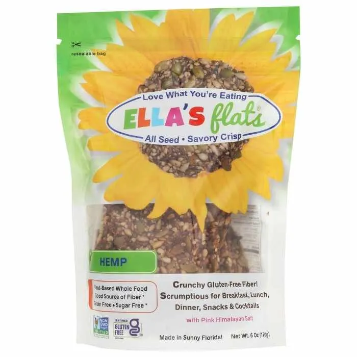 Ella's Flats - All Seed Savory Crisps, 6oz | Multiple Flavors