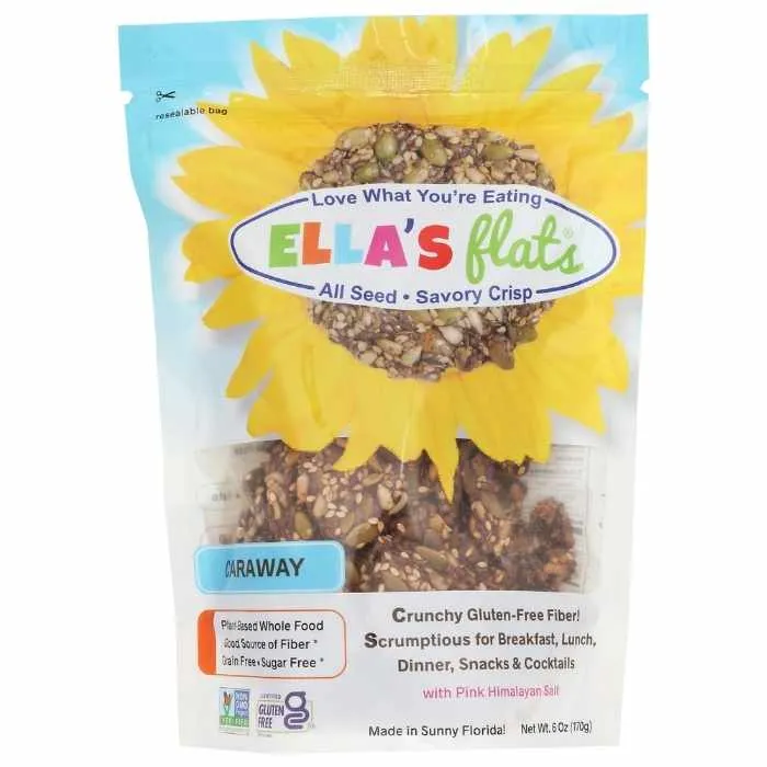 Ella's Flats - All Seed Savory Crisps, 6oz | Multiple Flavors