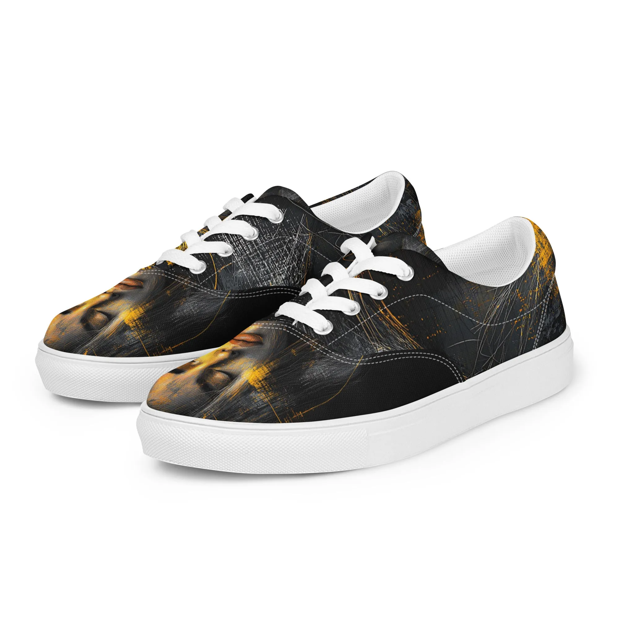 Eternal Elegance Women’s lace-up canvas shoes