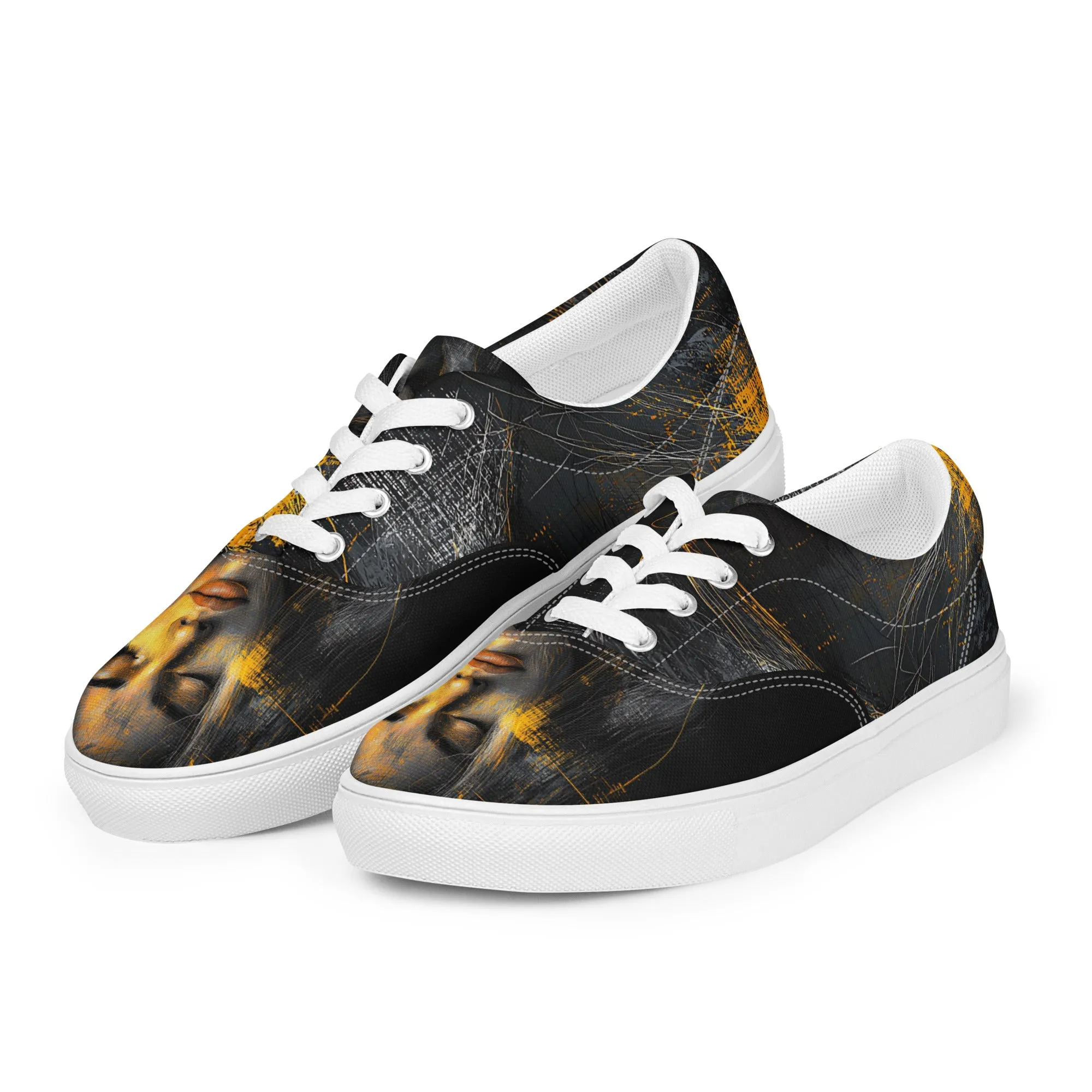Eternal Elegance Women’s lace-up canvas shoes