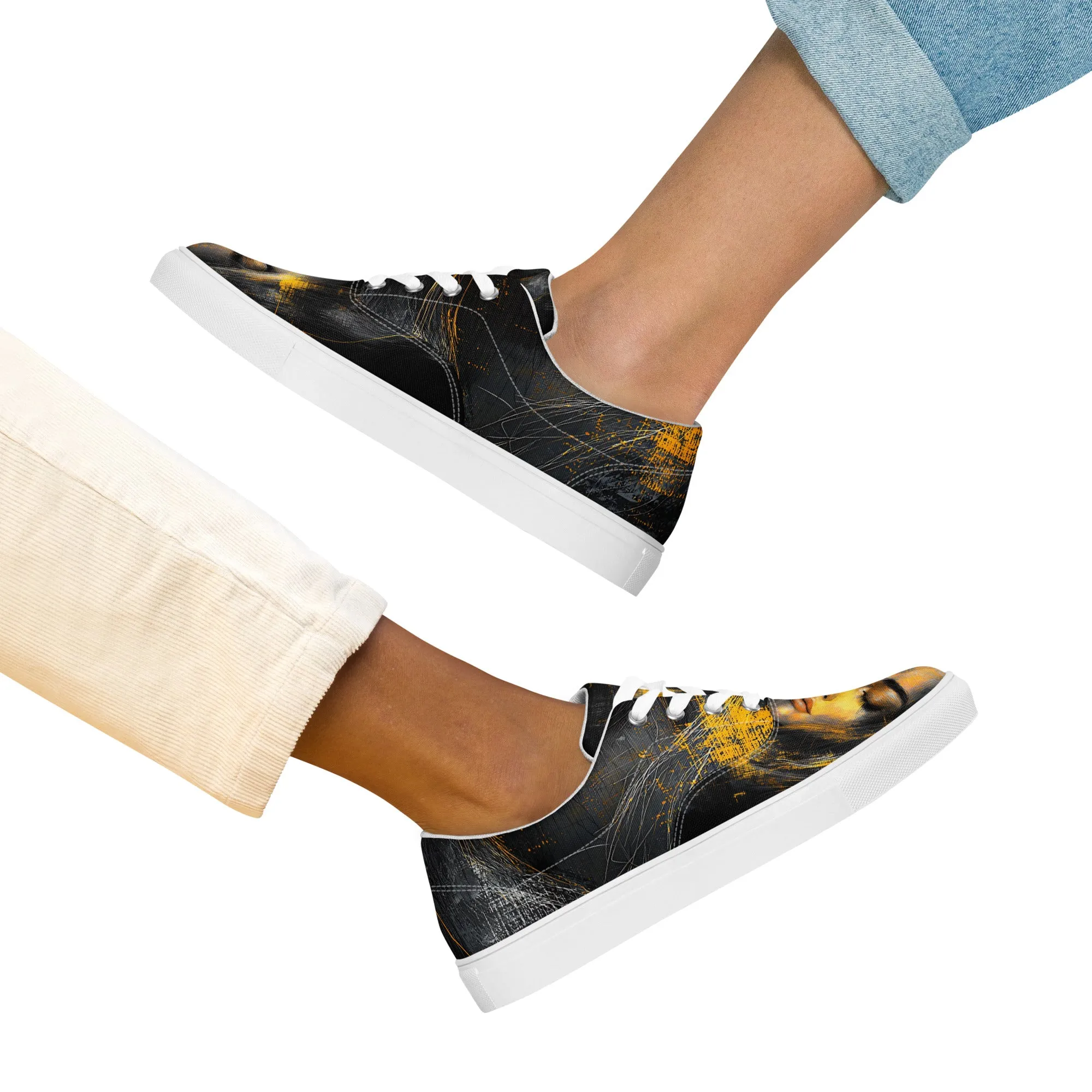 Eternal Elegance Women’s lace-up canvas shoes