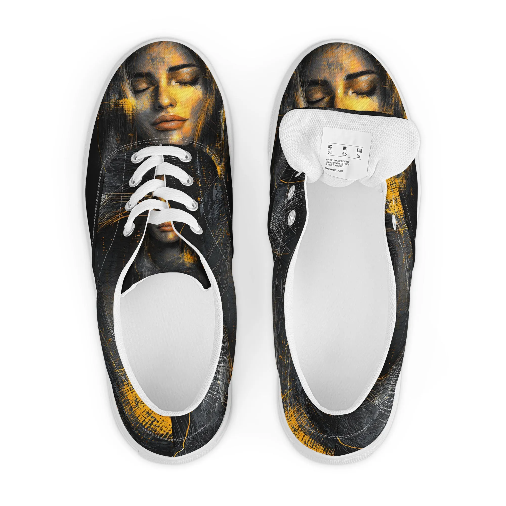 Eternal Elegance Women’s lace-up canvas shoes