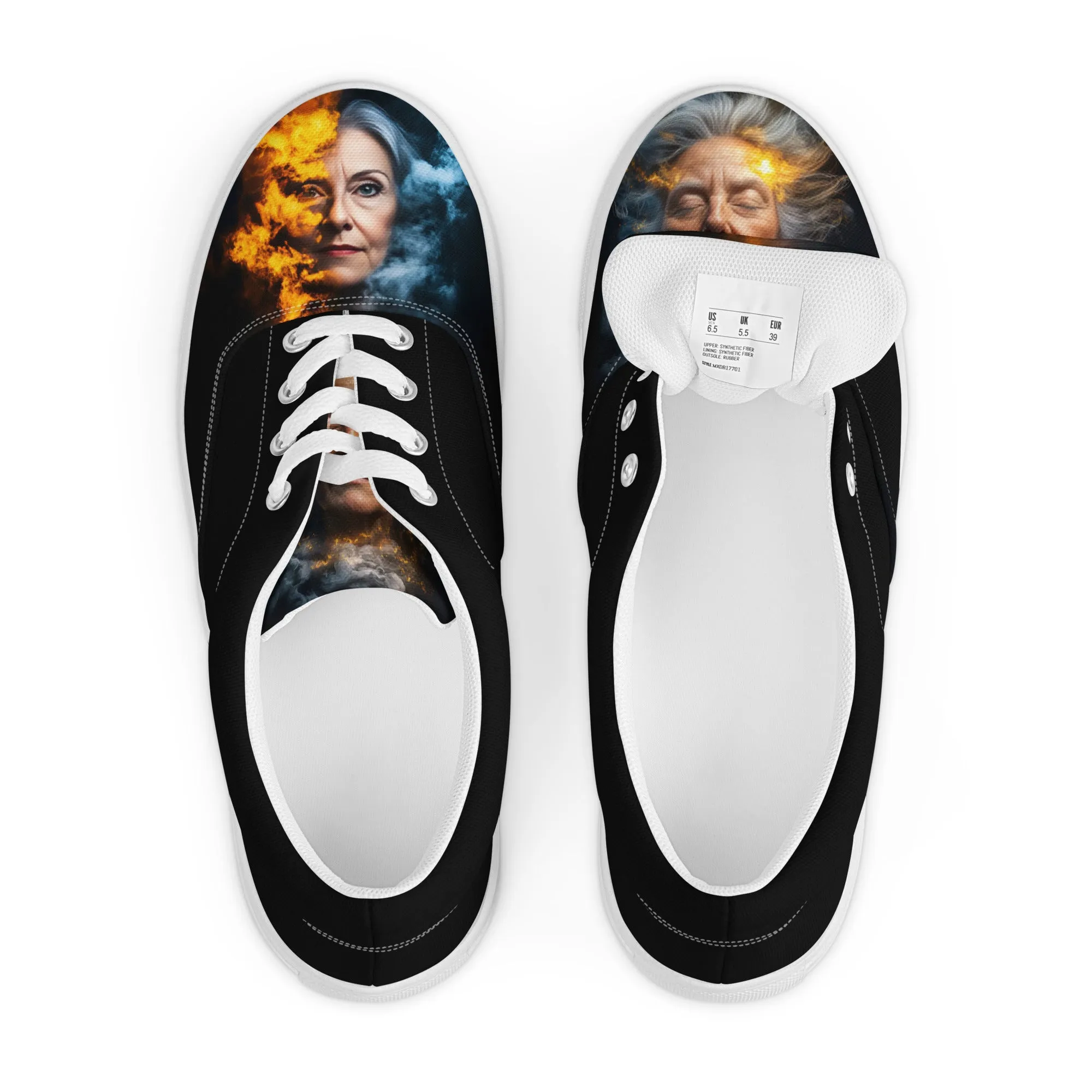 Fiery Beauty Women’s lace-up canvas shoes