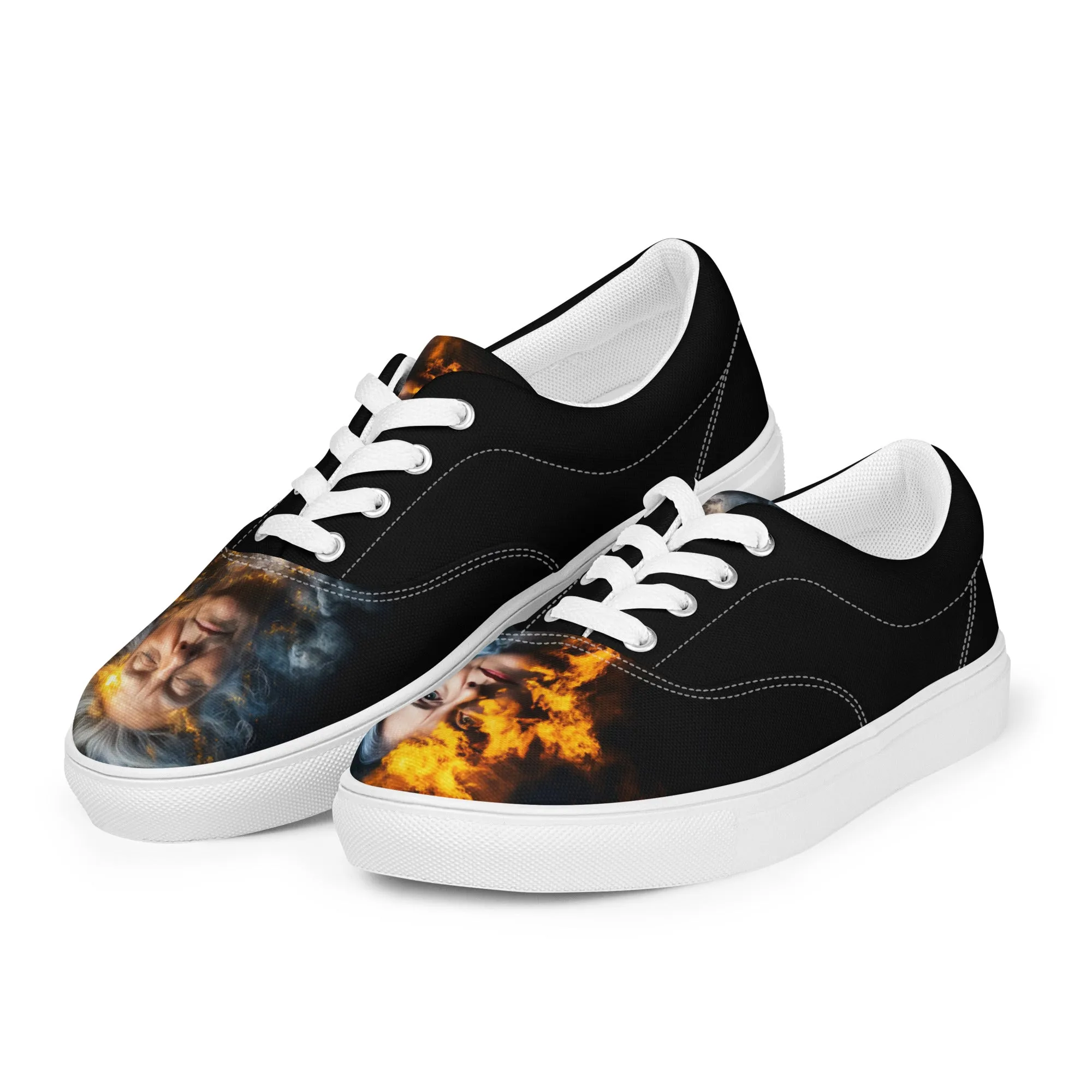 Fiery Beauty Women’s lace-up canvas shoes