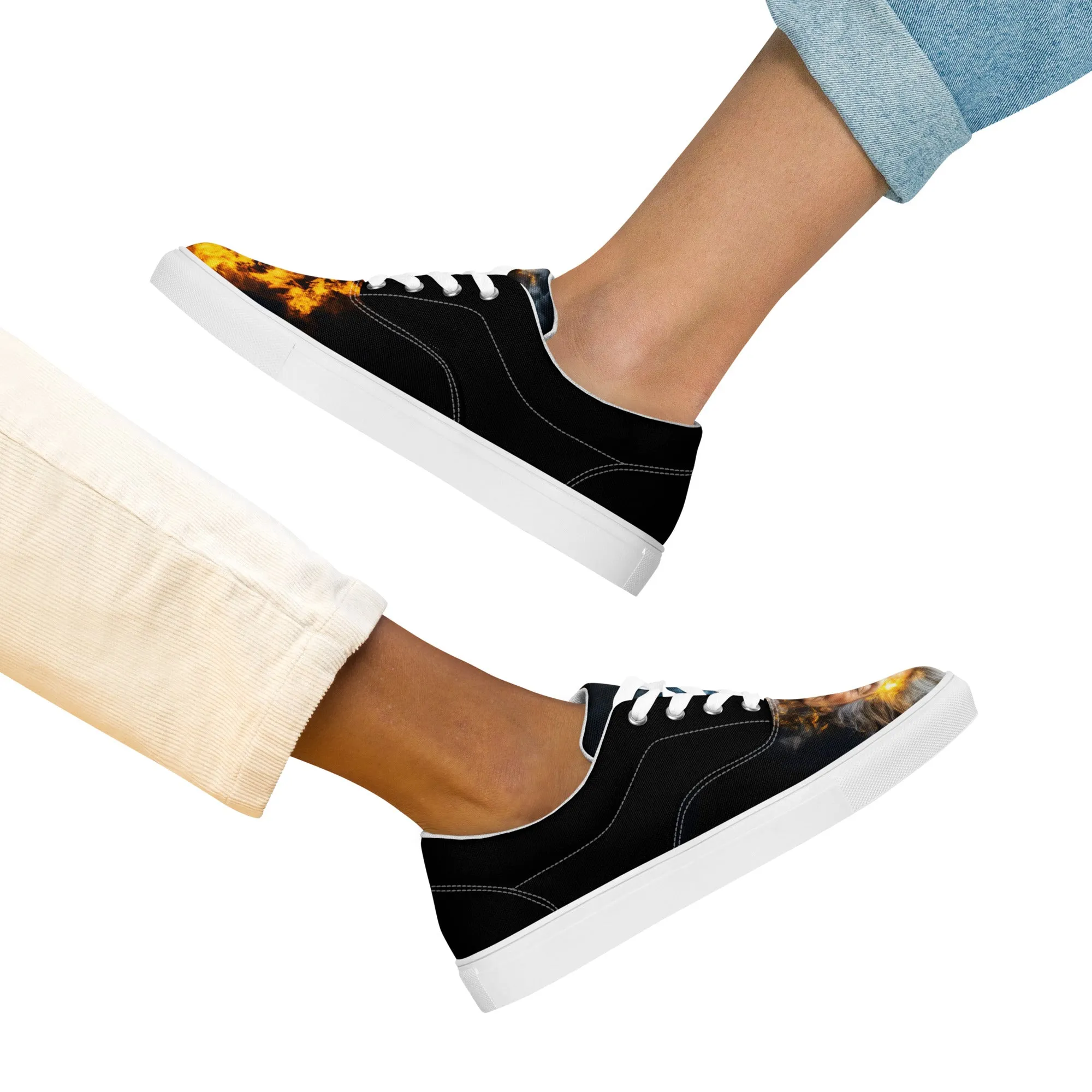 Fiery Beauty Women’s lace-up canvas shoes