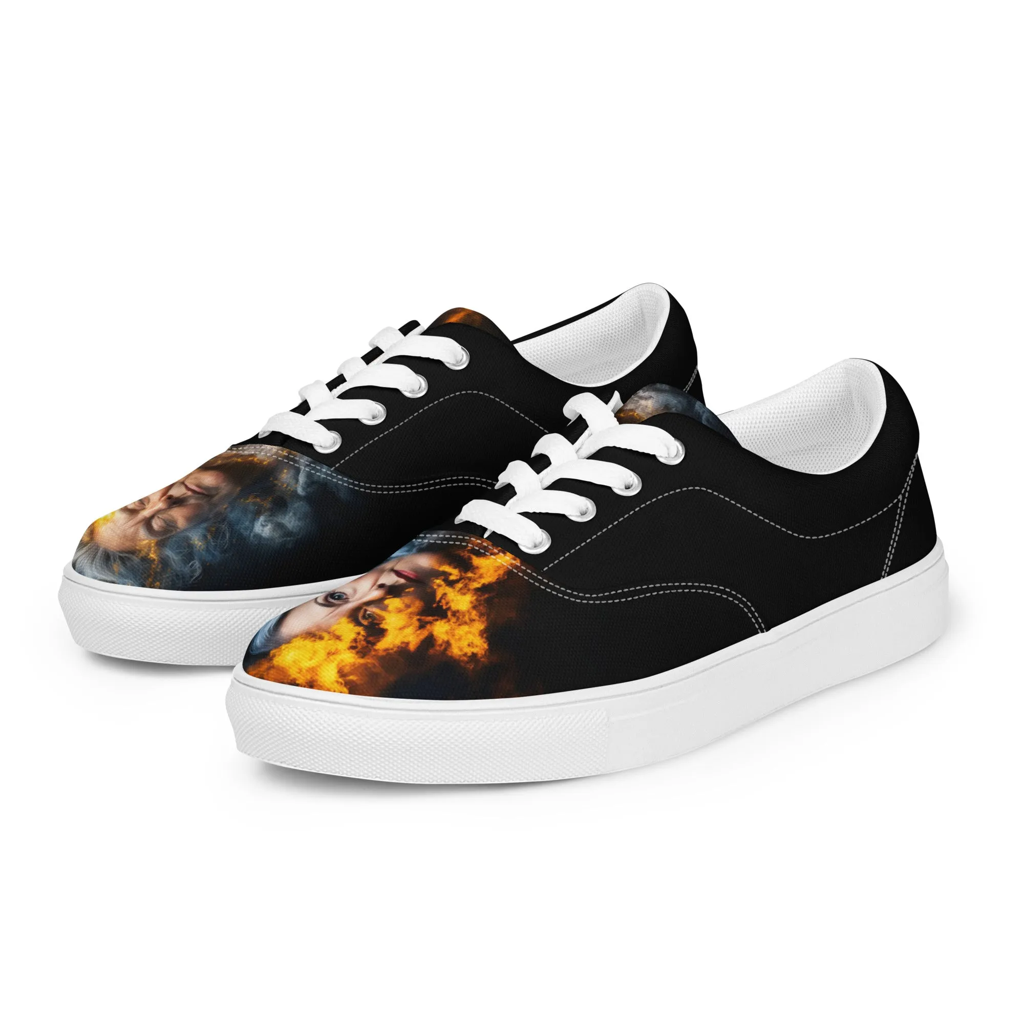 Fiery Beauty Women’s lace-up canvas shoes