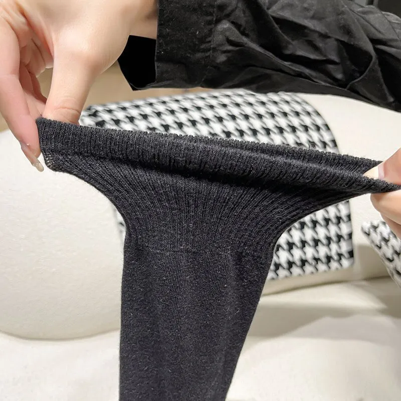 hulianfu Autumn Winter Women's Over The Knee Sock Boots Stretch Knitted Thick Heels Long Boots Woman Slip On Platform Shoes