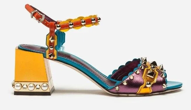 Multi Metallic Studded Sandals