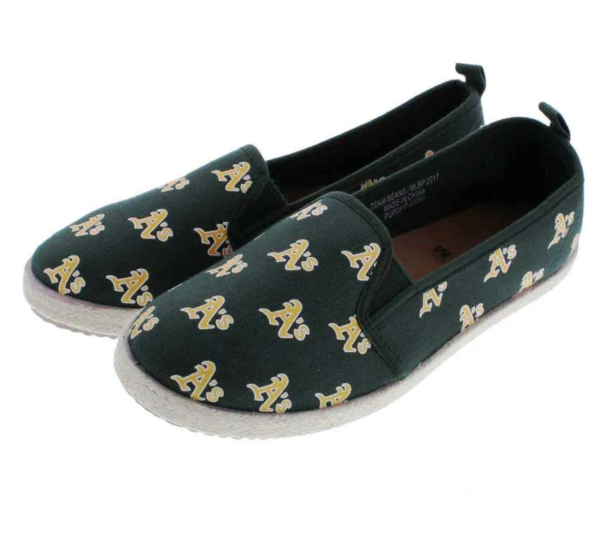 Oakland Athletics MLB Womens Canvas Espadrille Shoes
