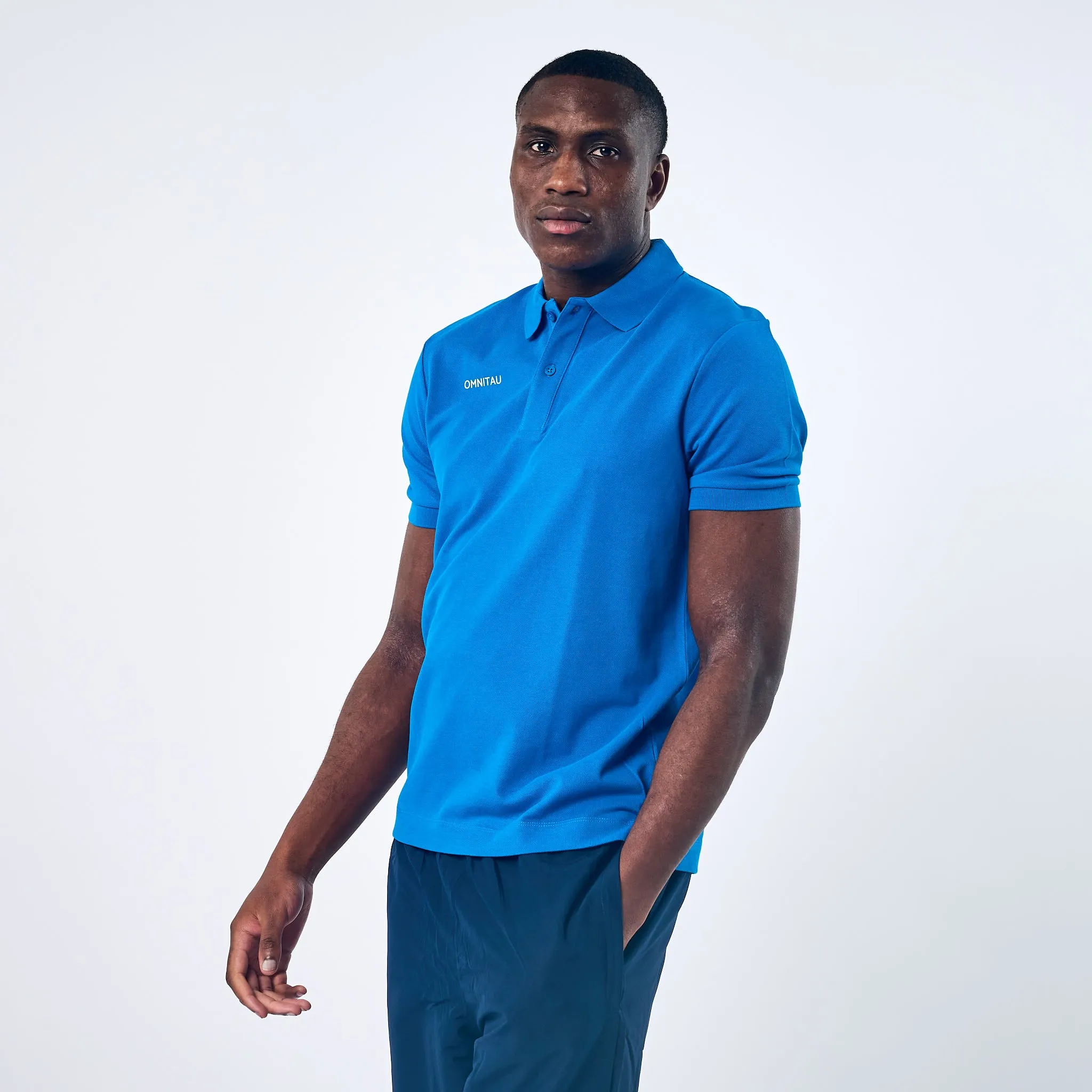 Omnitau Men's Team Sports Organic Cotton Polo - Royal Blue
