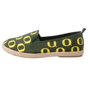 Oregon Ducks NCAA Womens Canvas Espadrille Shoes