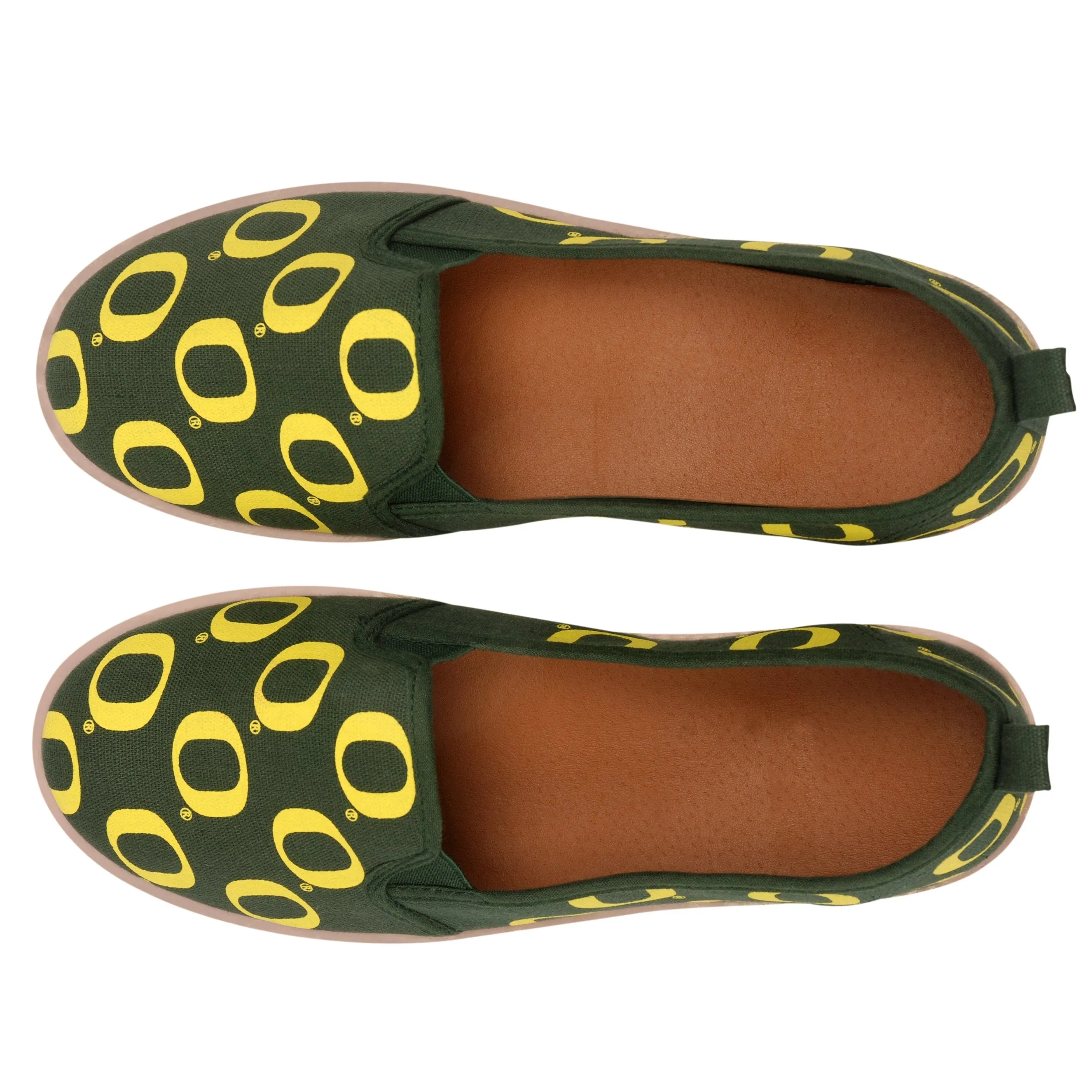 Oregon Ducks NCAA Womens Canvas Espadrille Shoes