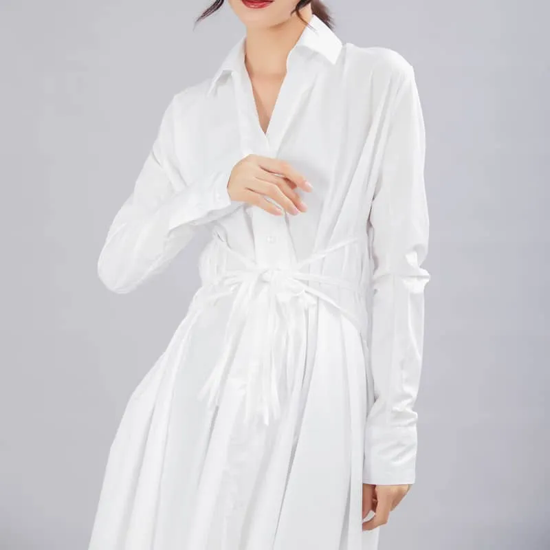 Over-the-knee long-sleeved dress