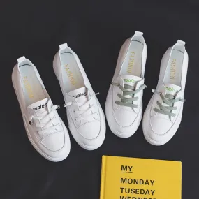 PLAYSIWCH Fashion Women 's Shoes 2020 Summer Style White Shoes Women PU Leather Solid Color Women 's Shoes Casual Sports Sneakers