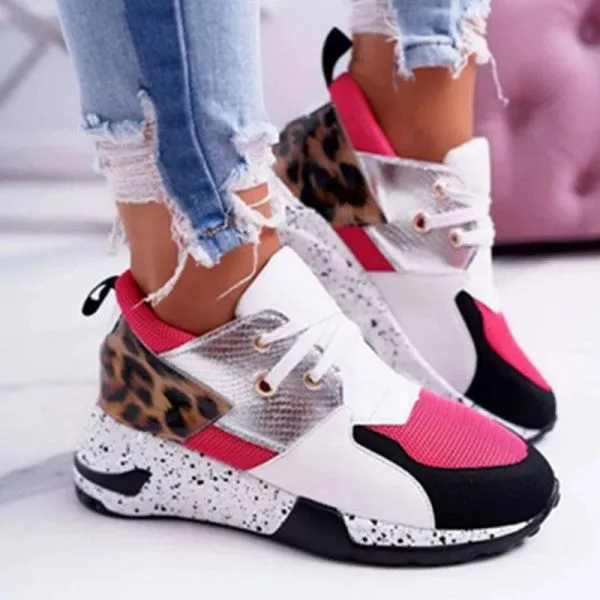 Purpdrank - Yellow Fashion Casual Patchwork Round Sports Shoes