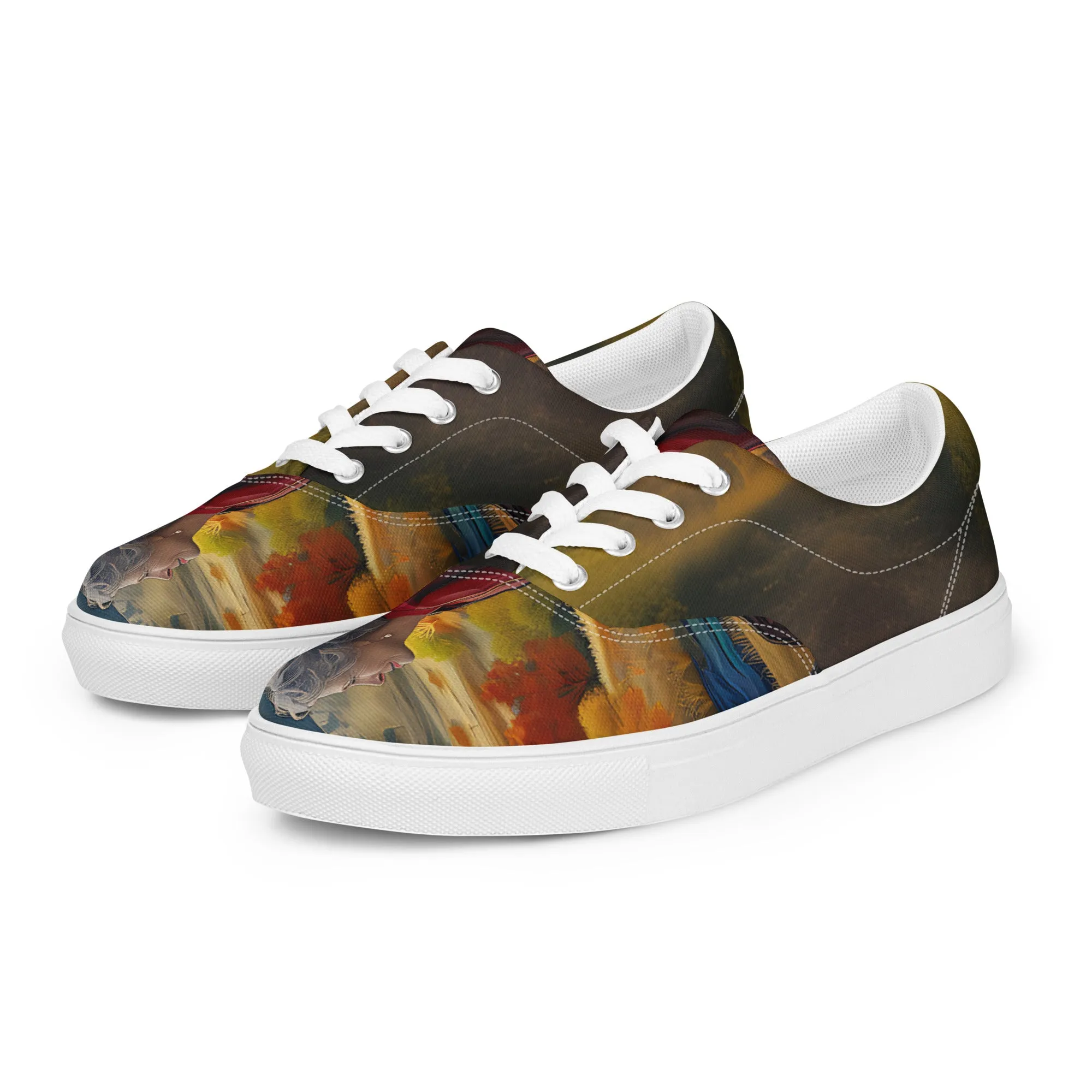 Silent Grace Women’s lace-up canvas shoes