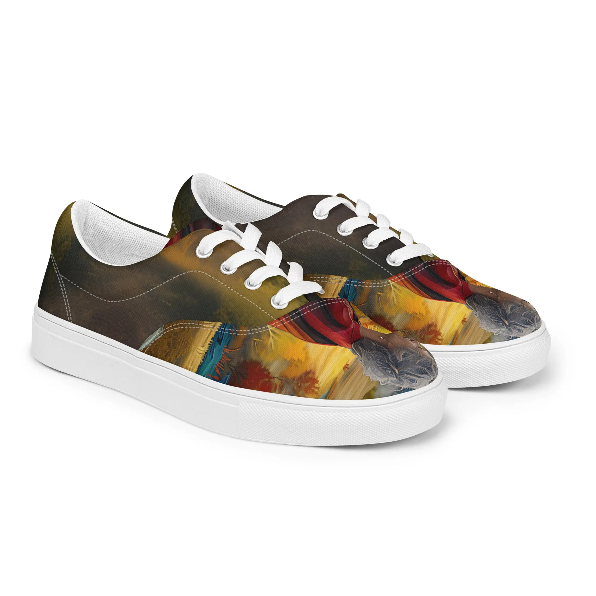 Silent Grace Women’s lace-up canvas shoes
