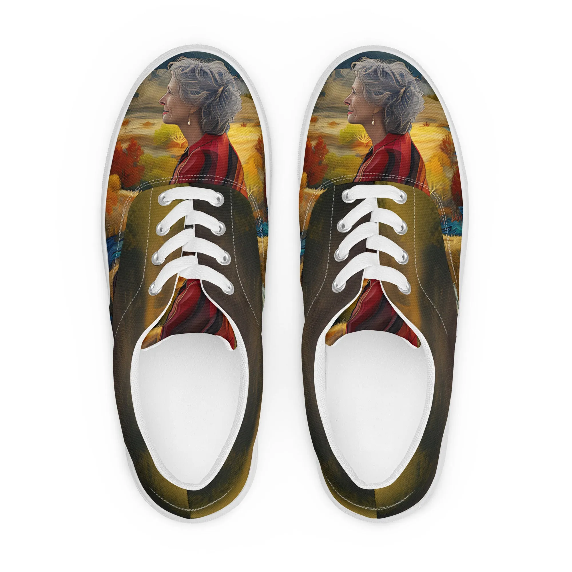 Silent Grace Women’s lace-up canvas shoes