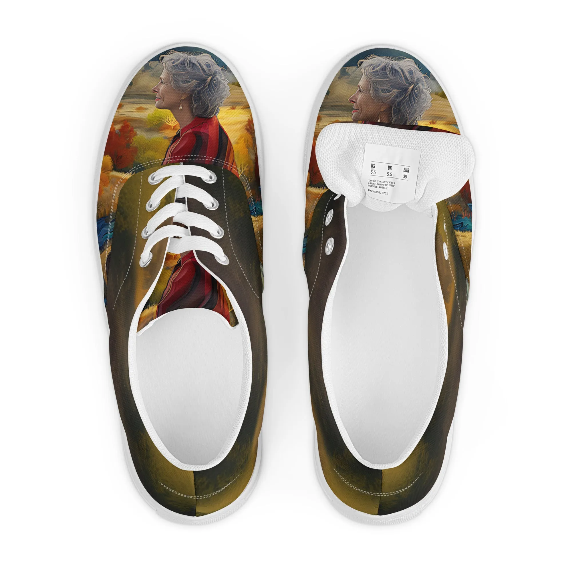 Silent Grace Women’s lace-up canvas shoes