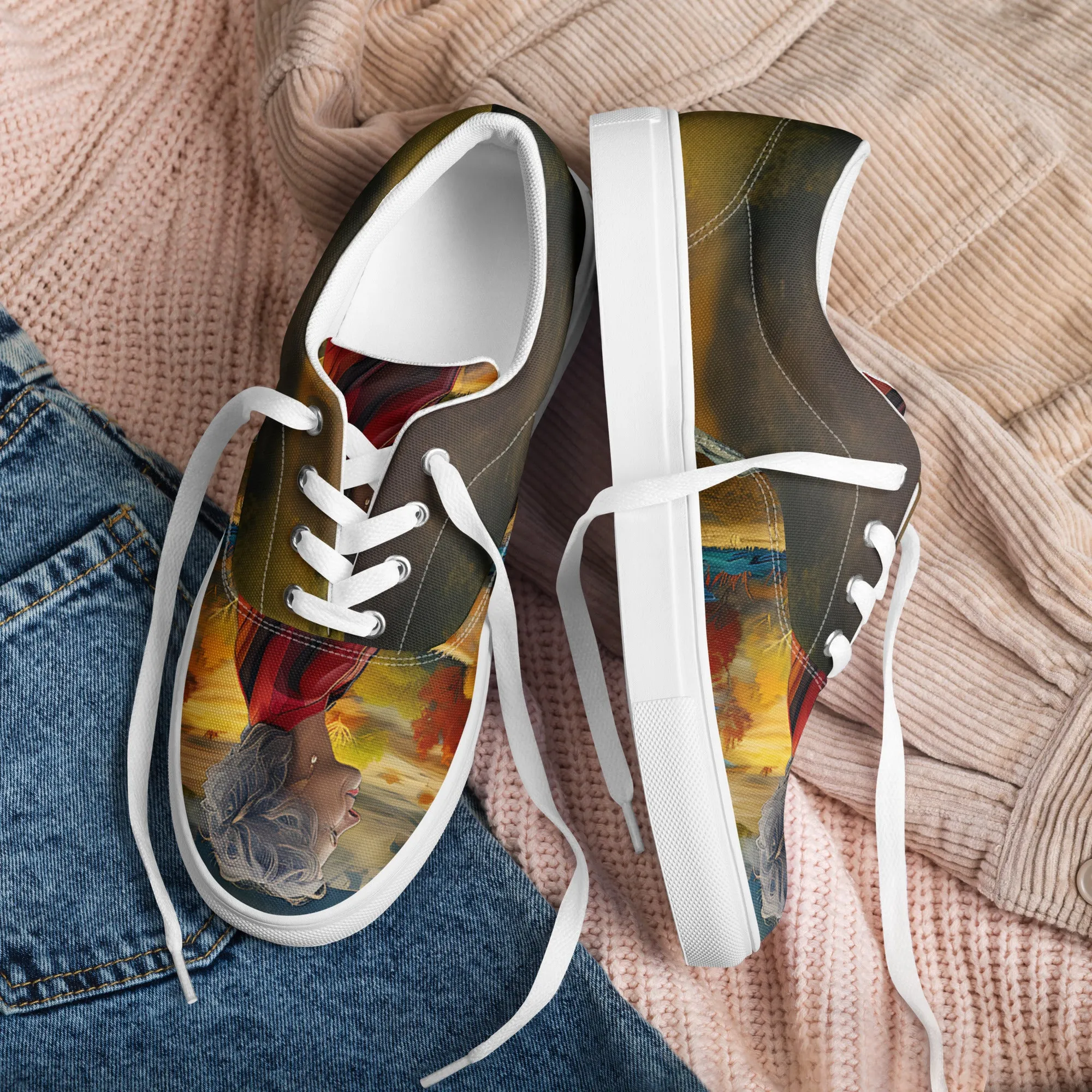 Silent Grace Women’s lace-up canvas shoes