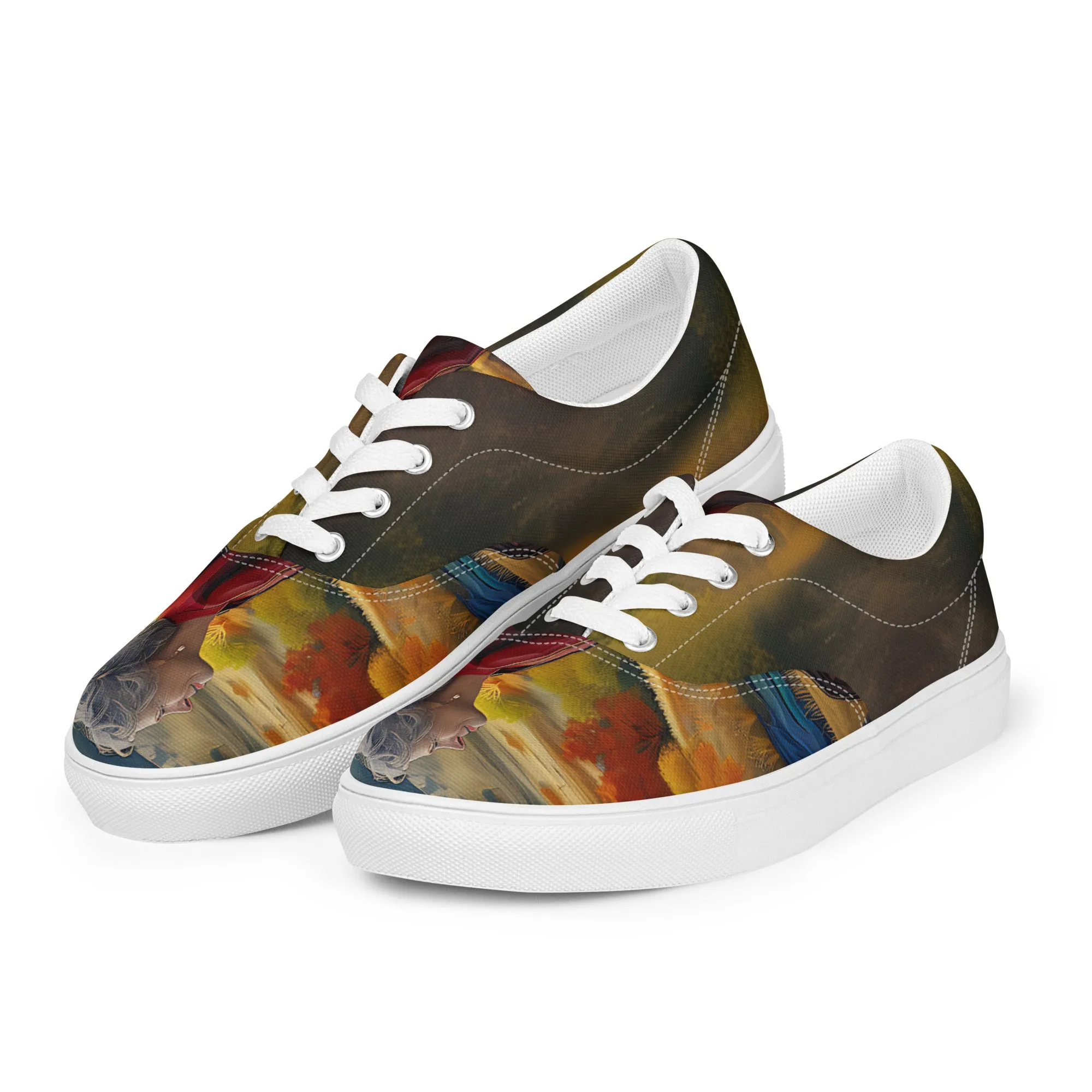Silent Grace Women’s lace-up canvas shoes