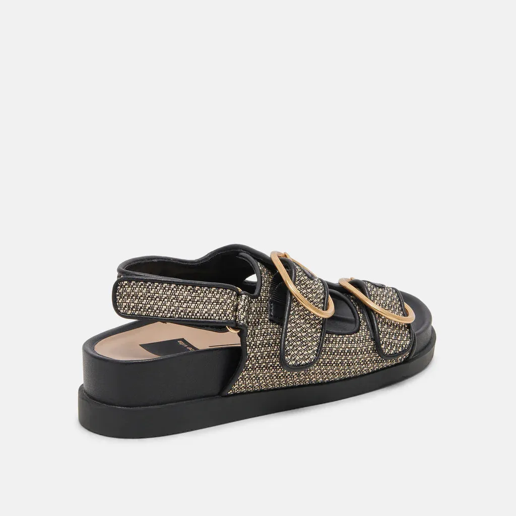 Starla Woven Sandal in Black Multi