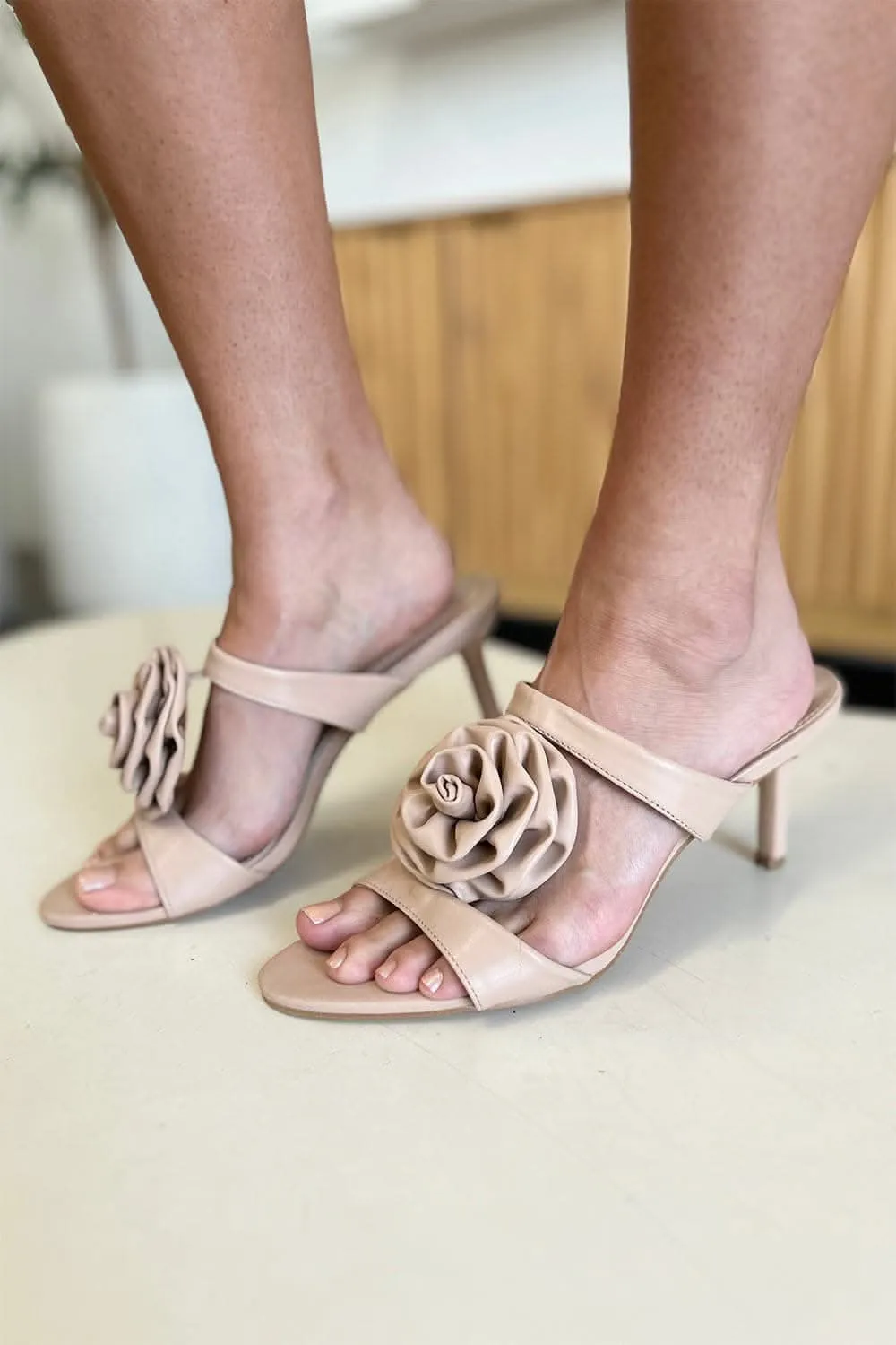 Weeboo floral stiletto heel sandals